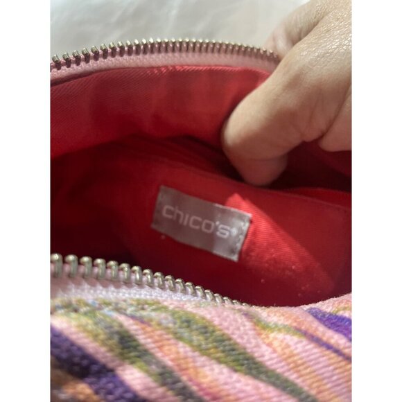 CHICO Tropical Floral Pink Crossbody Bag With Adjustable Strap & Zipper Closure - Picture 8 of 12